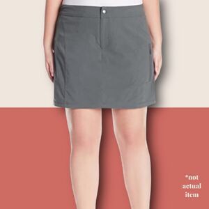🩶 COLUMBIA SKORT OUTDOOR SKIRT BUILT IN SHORTS HIKING GRAY SIZE 14